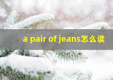 a pair of jeans怎么读